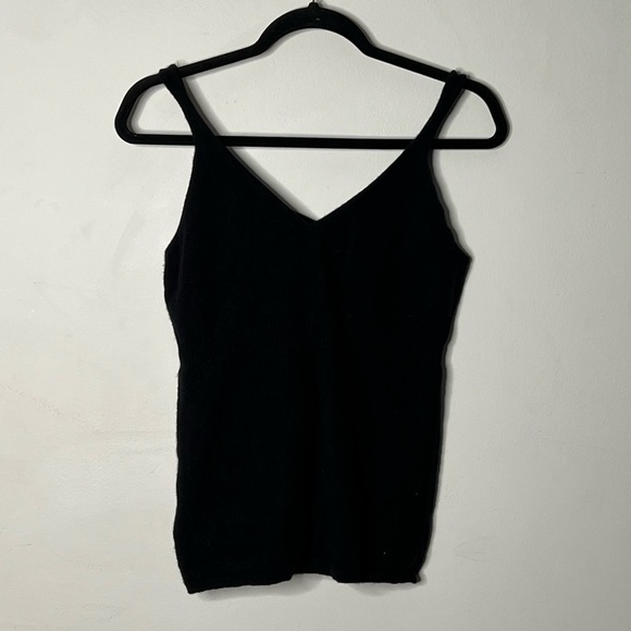 White + Warren Cashmere Tank Black Size XL Basic Minimalist - Picture 6 of 6